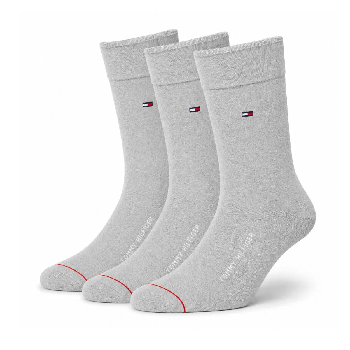 Tommy Hilfiger Dress Men Socks - 3 Pairs / Light Gray / OS