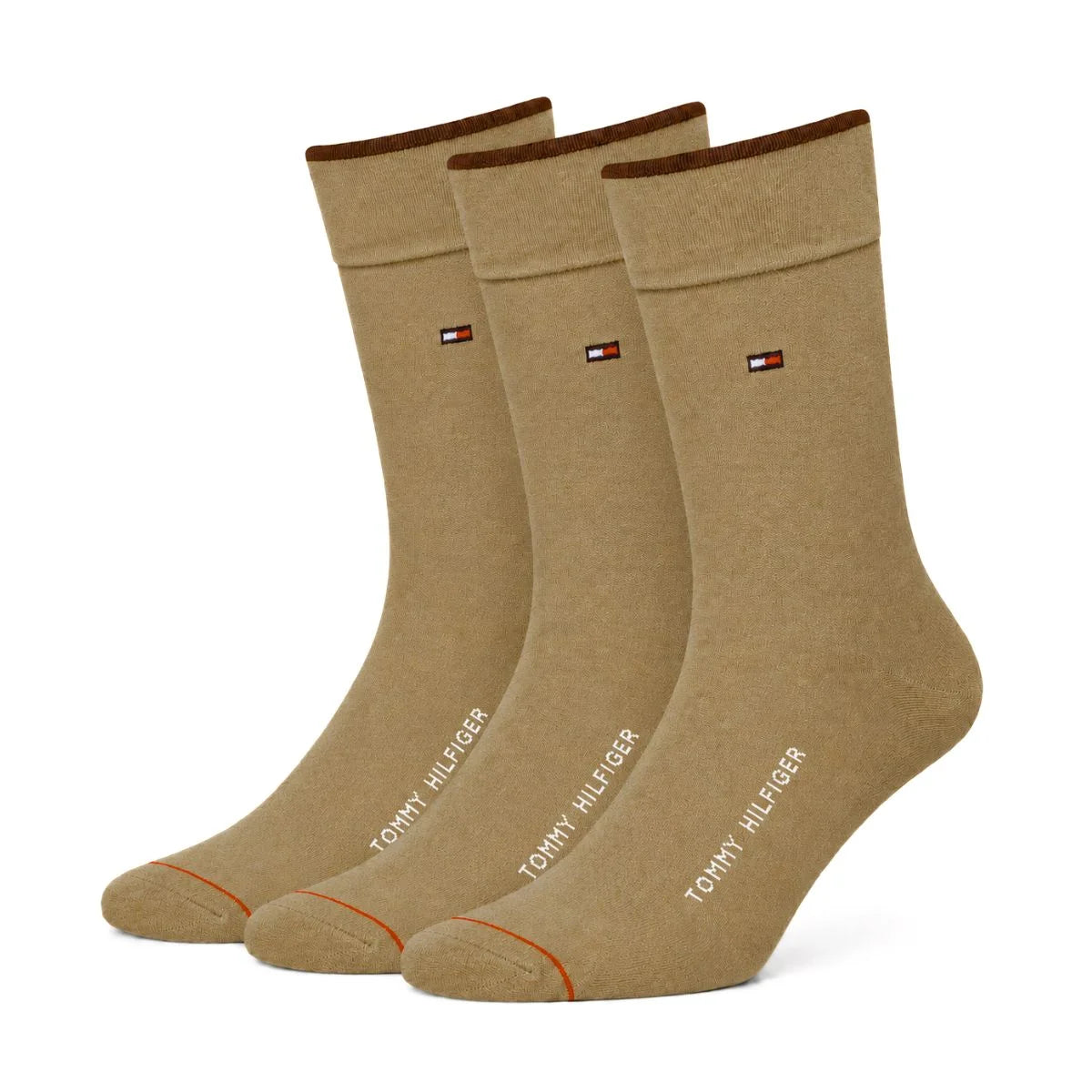Tommy Hilfiger Dress Men Socks - 3 Pairs / Sand-Brown / OS