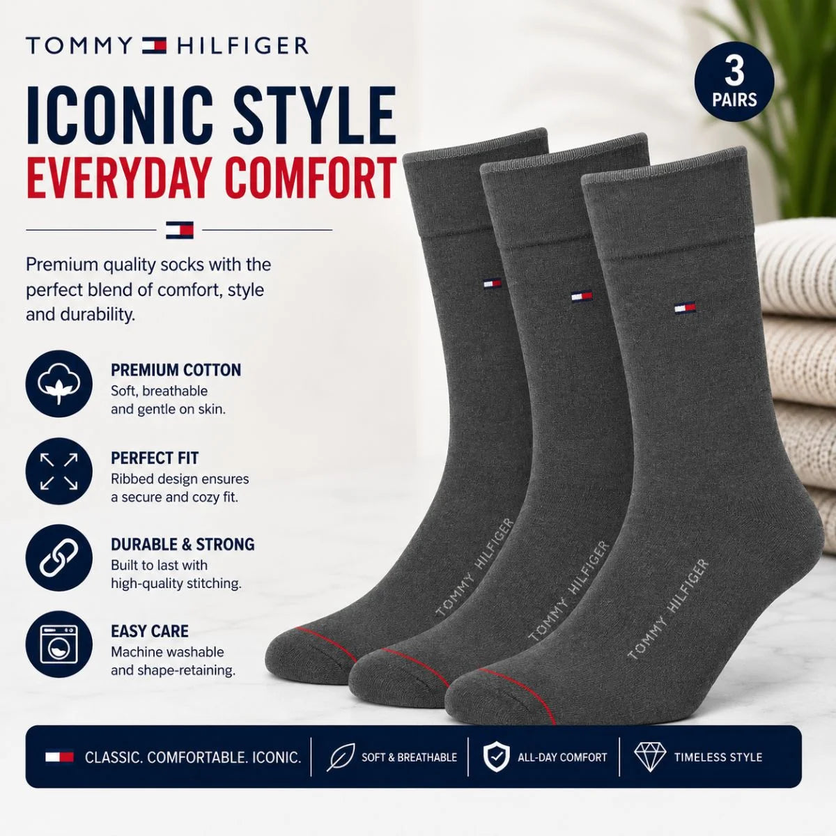 Tommy Hilfiger Dress Men Socks