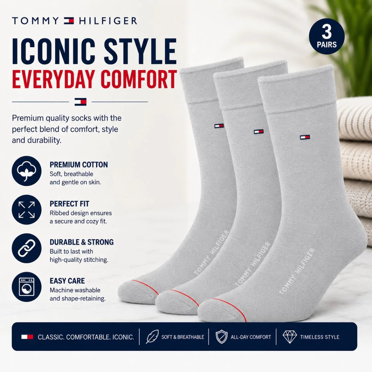 Tommy Hilfiger Dress Men Socks