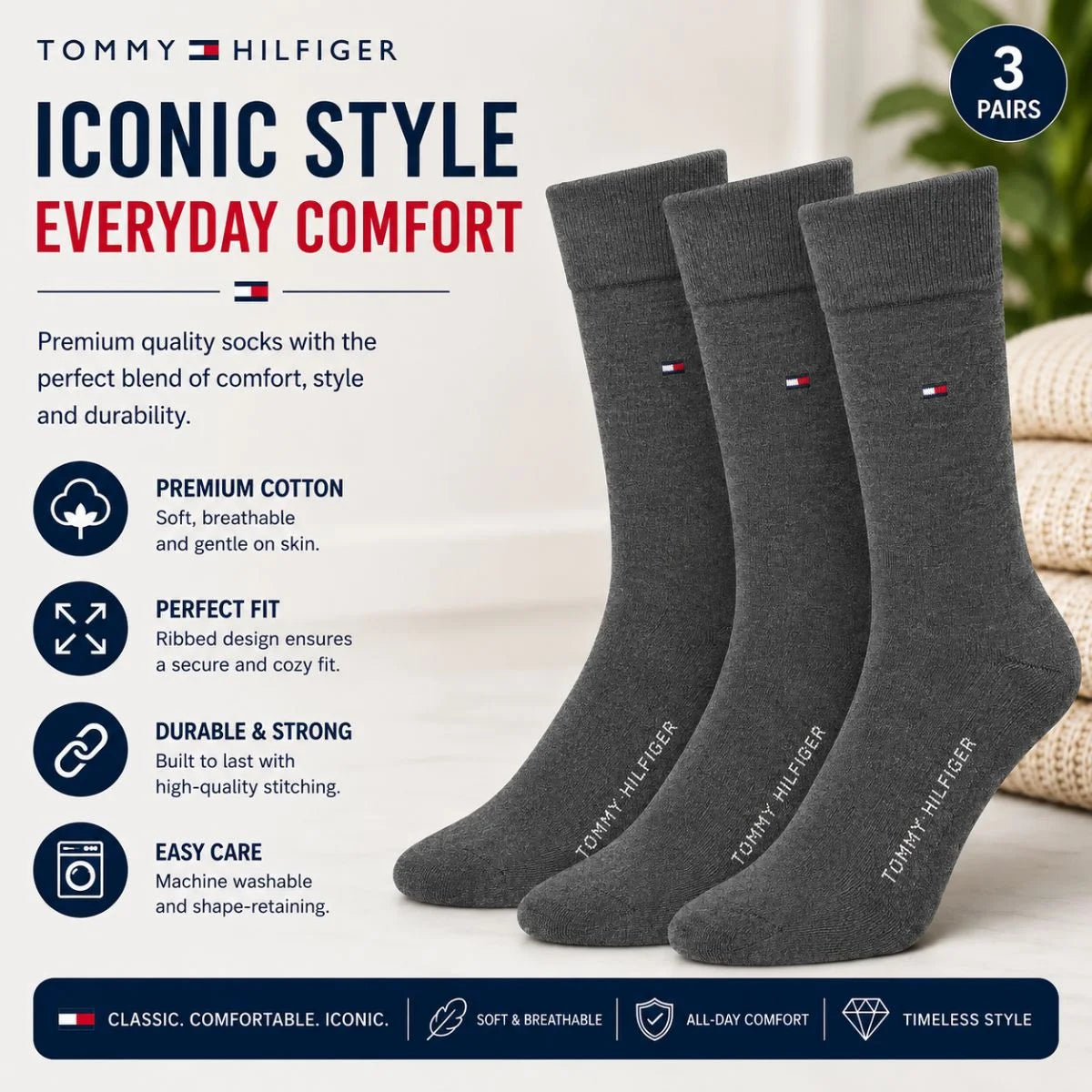 Tommy Hilfiger Dress Men Socks