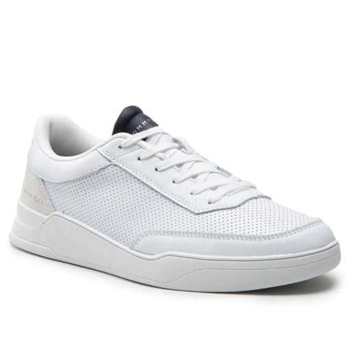 Tommy Hilfiger Elevated Cupsole Perf Leather FM0FM04145 - WHT - White / 41 / D - Medium - Shoes