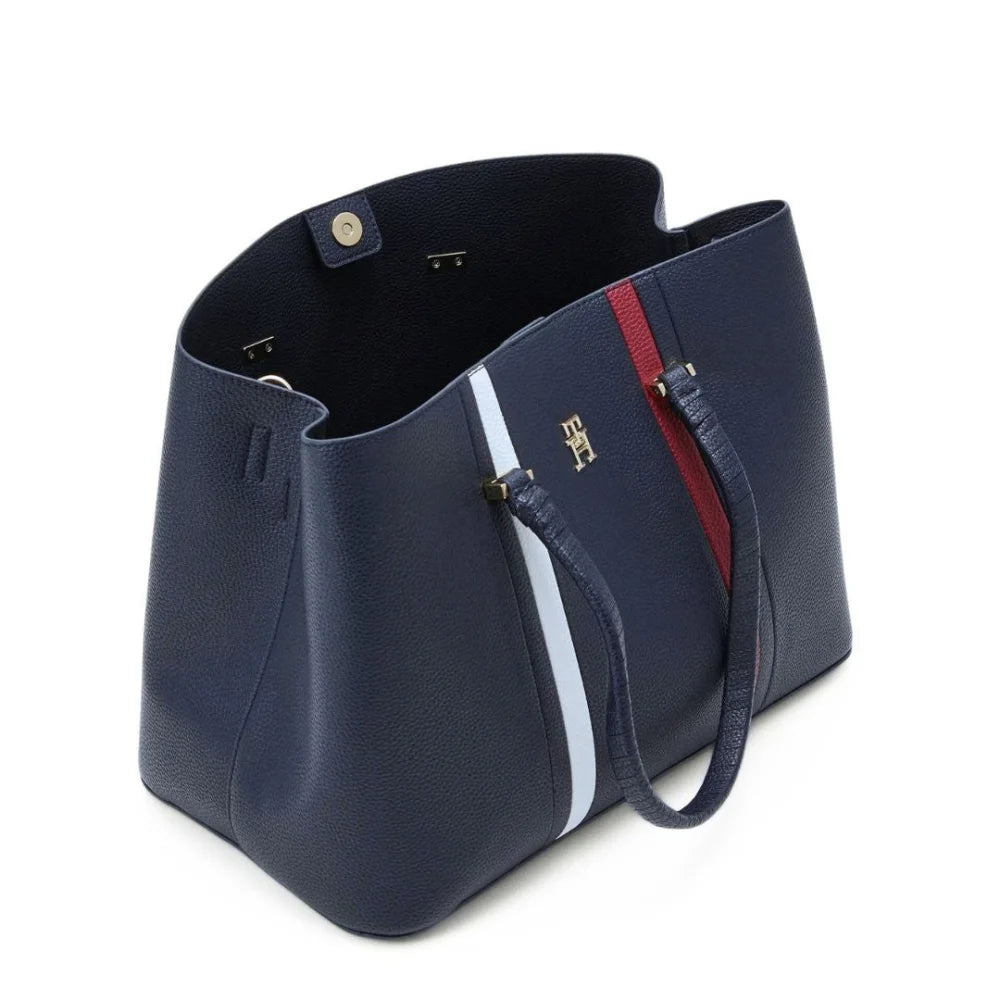 Tommy Hilfiger Emblem Satchel Handbag Women - NVY - Navy