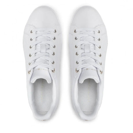 Tommy Hilfiger Embossed Monogram Sneakers - WHTGLD - Shoes