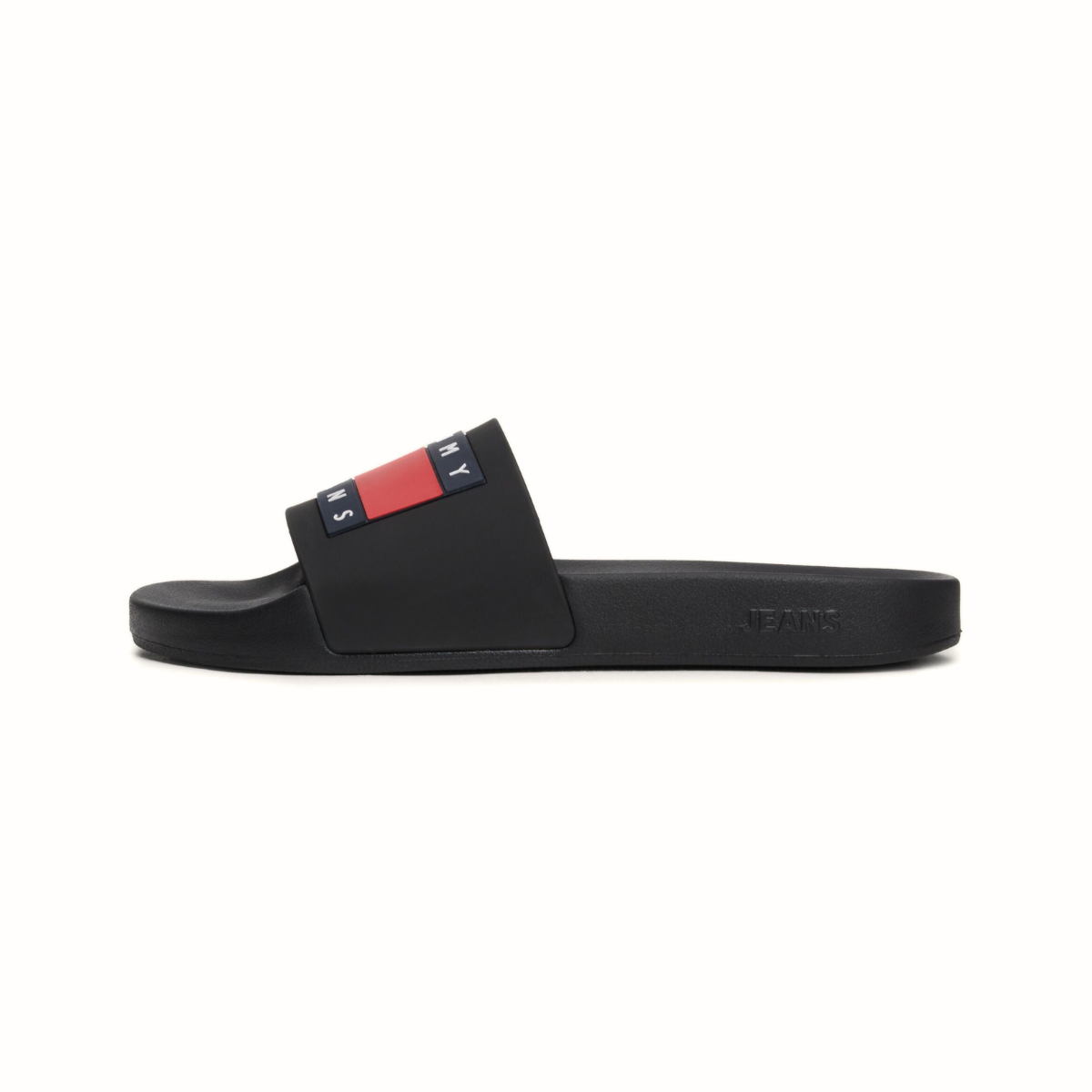 Tommy Hilfiger Essential Flag Badge Pool Slides BLK