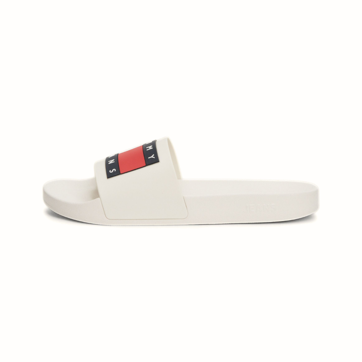 Tommy Hilfiger Essential Flag Badge Pool Slides OFFWHT