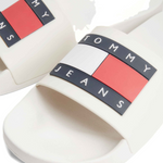 Tommy Hilfiger Essential Flag Badge Pool Slides OFFWHT