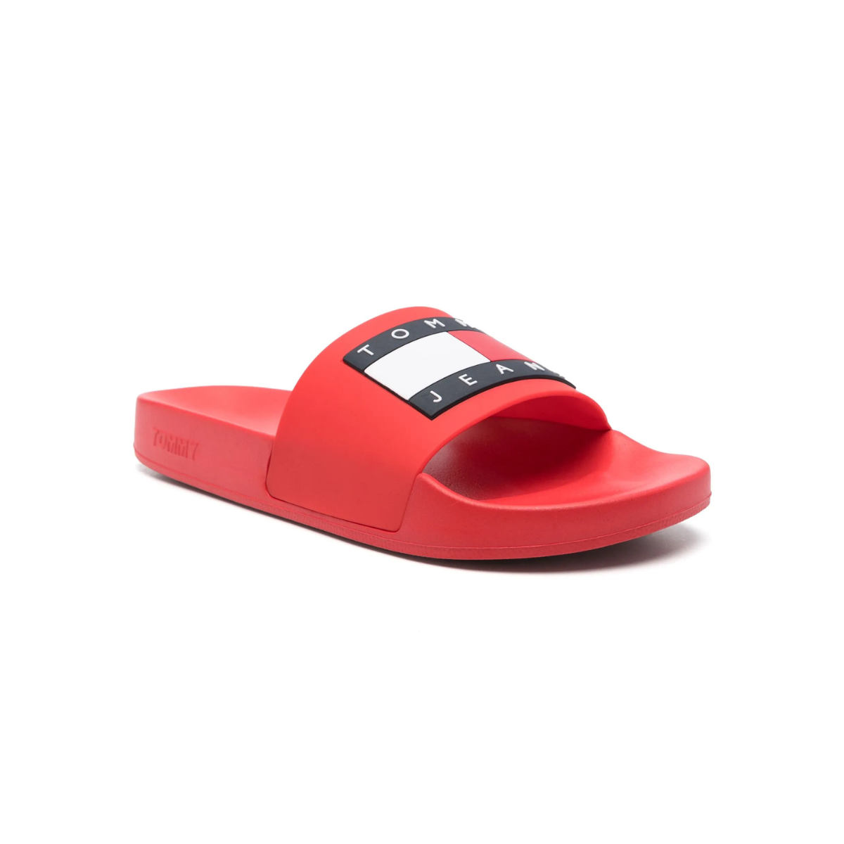 Tommy Hilfiger Essential Flag Badge Pool Slides RED