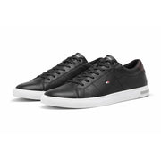 Tommy Hilfiger Essential Leather Detail Vulc Sneakers Men FM0FM04047-BLK - Black / 39
