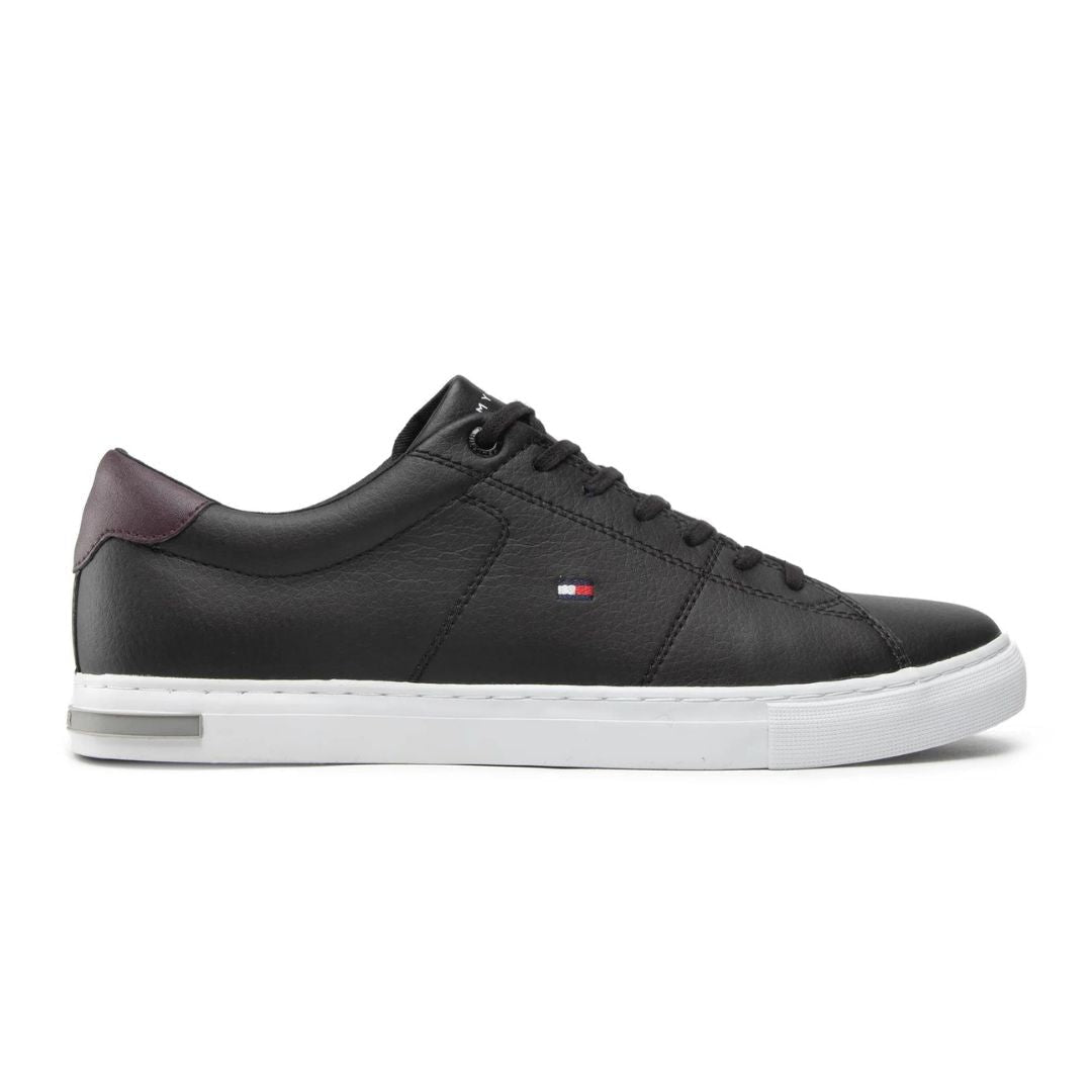 Tommy Hilfiger Essential Leather Detail Vulc Sneakers Men FM0FM04047-BLK