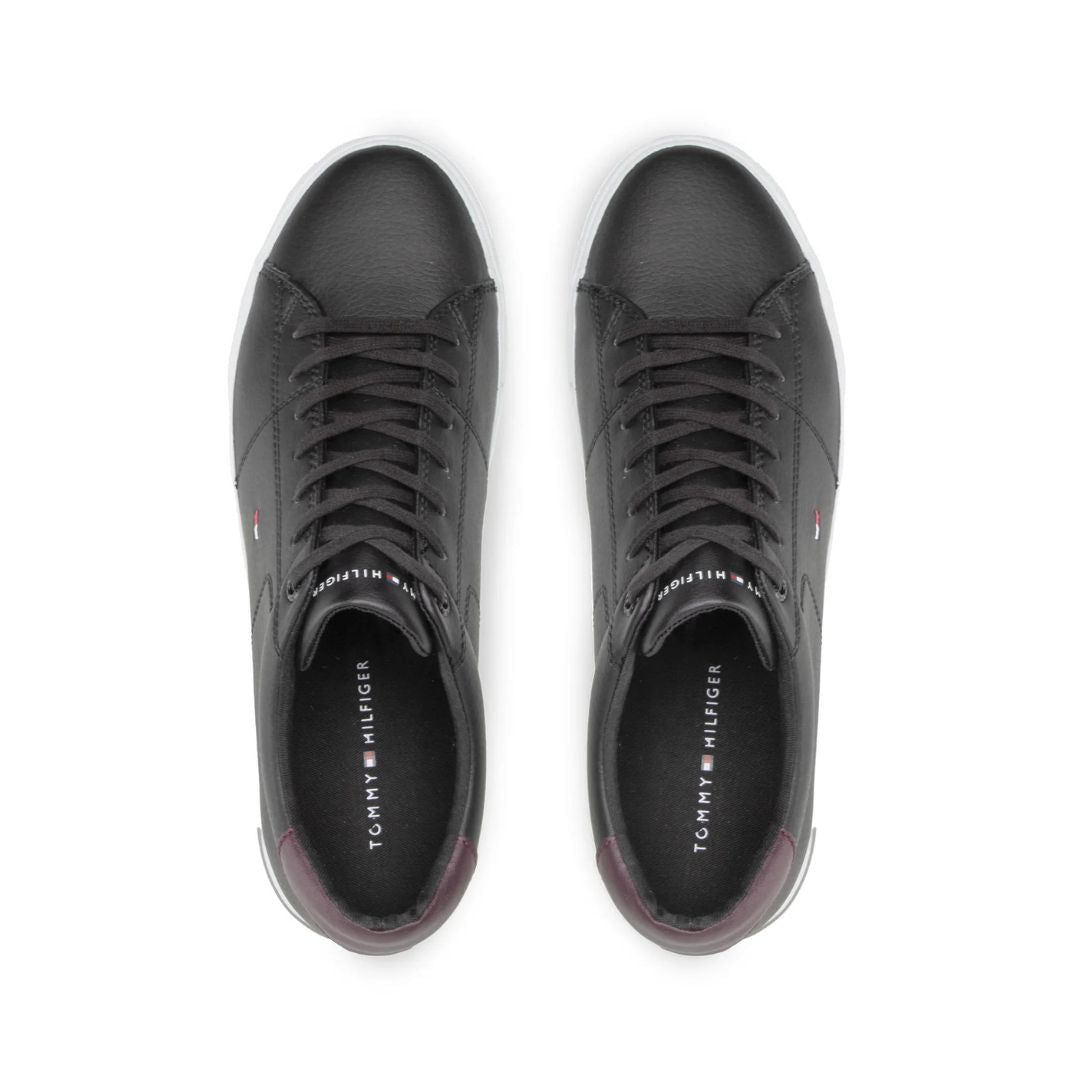 Tommy Hilfiger Essential Leather Detail Vulc Sneakers Men FM0FM04047-BLK