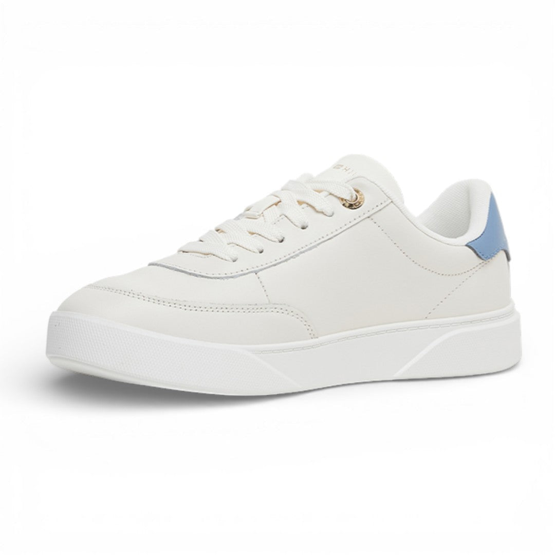 Tommy Hilfiger ESSENTIAL Logo Detail Lace-Up Sneakers Women FW0FW08682-WHT