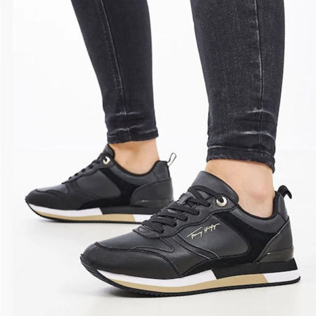 Tommy Hilfiger Essential Signature Runner Trainers Women’s - BLK