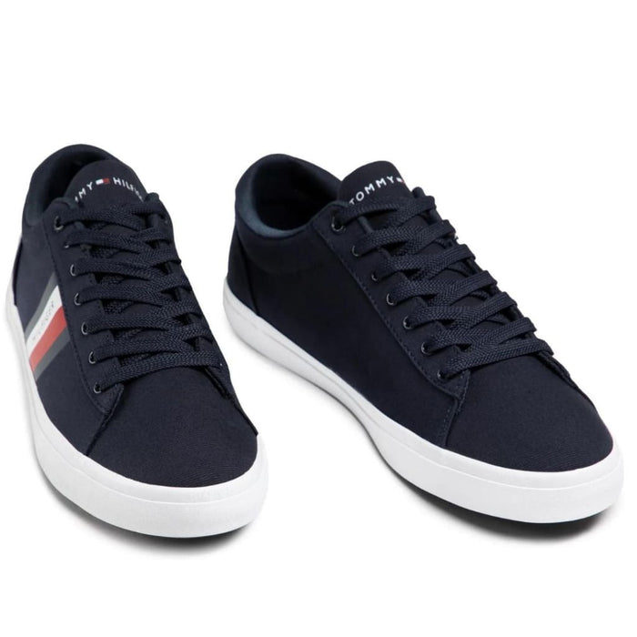 Tommy Hilfiger Essential Stripes Detal Canvas Sneaker - NVY - Shoes
