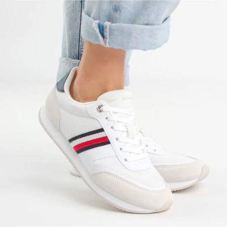 Tommy Hilfiger Essential Stripes Runner Sneakers FW0FW07382-WHT