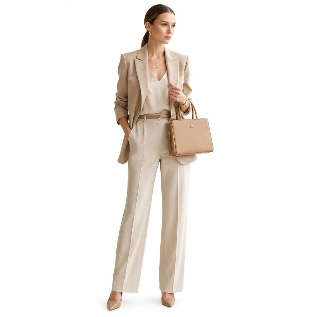 Tommy Hilfiger Eternity Med Tote Bag Shoulder bag Women- TAN - Tan