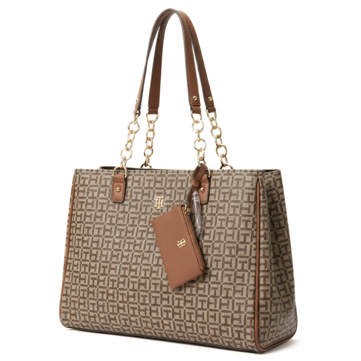 Tommy Hilfiger Evelyn Convertible Satchel Shoulder Bag women - BEGOLV - Brown-Olive