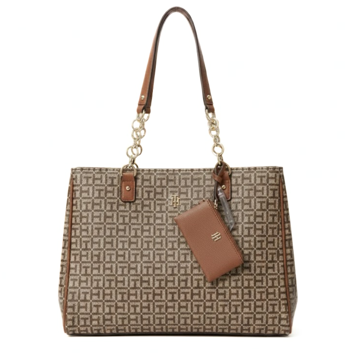 Tommy Hilfiger Evelyn Convertible Satchel Shoulder Bag women - BEGOLV - Brown-Olive