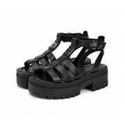 Tommy Hilfiger Fisherman leather sandal Women - BLK - Black / 36