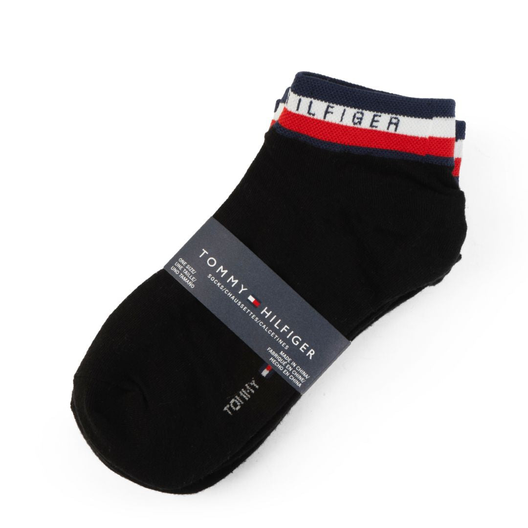Tommy Hilfiger Flag Logo 3-Pack Socks - BLK - 3 Pairs / Black / OS