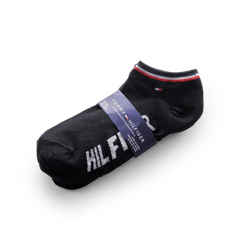 Tommy Hilfiger Flag Logo 3-Pack Socks - BLK - C1 / 3 Pairs / OS