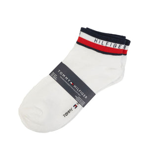 Tommy Hilfiger Flag Logo 3-Pack Socks - WHT - 3 Pairs / White / OS