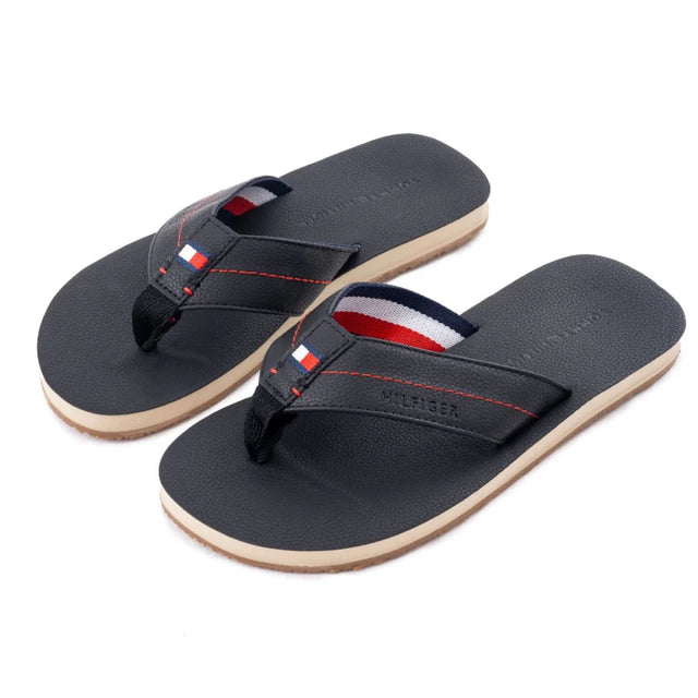 Tommy Hilfiger Flag Logo Flip Flop Men - BLK - Black / 40 - Shoes