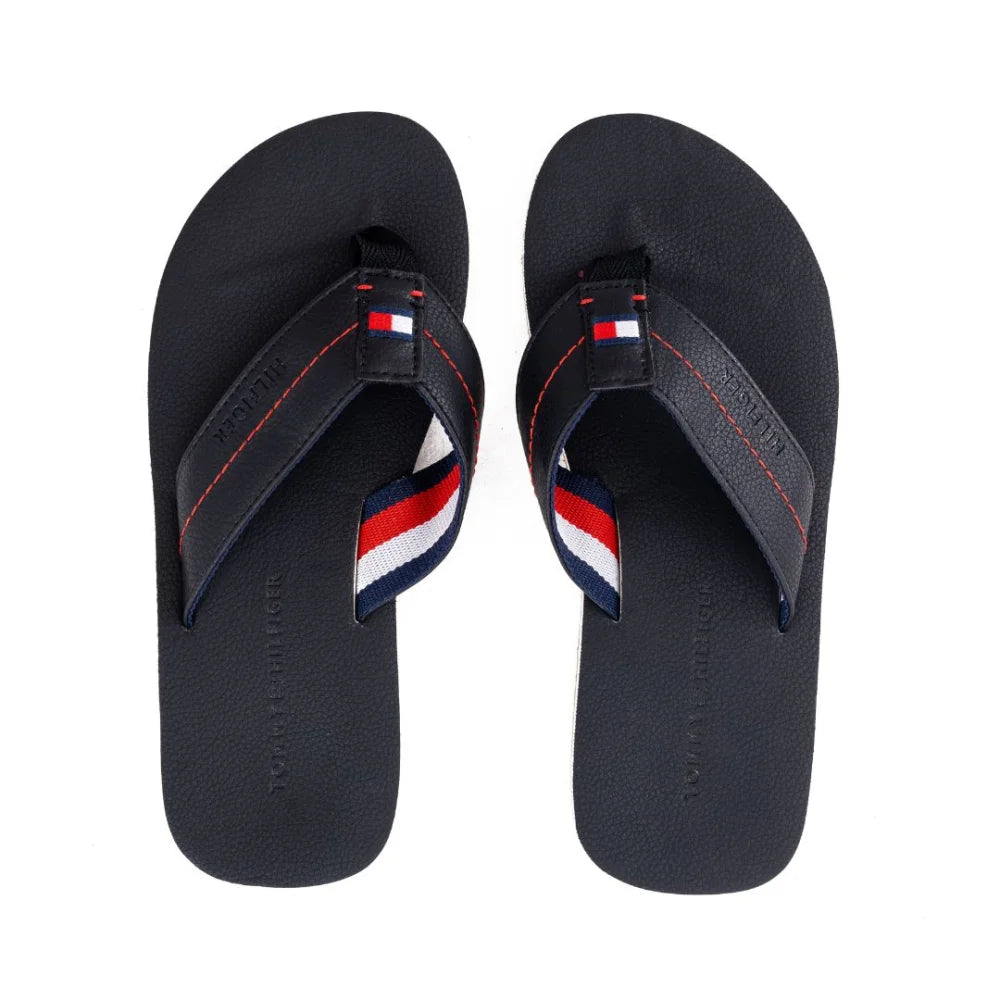 Tommy Hilfiger Flag Logo Flip Flop Men - BLK - Shoes