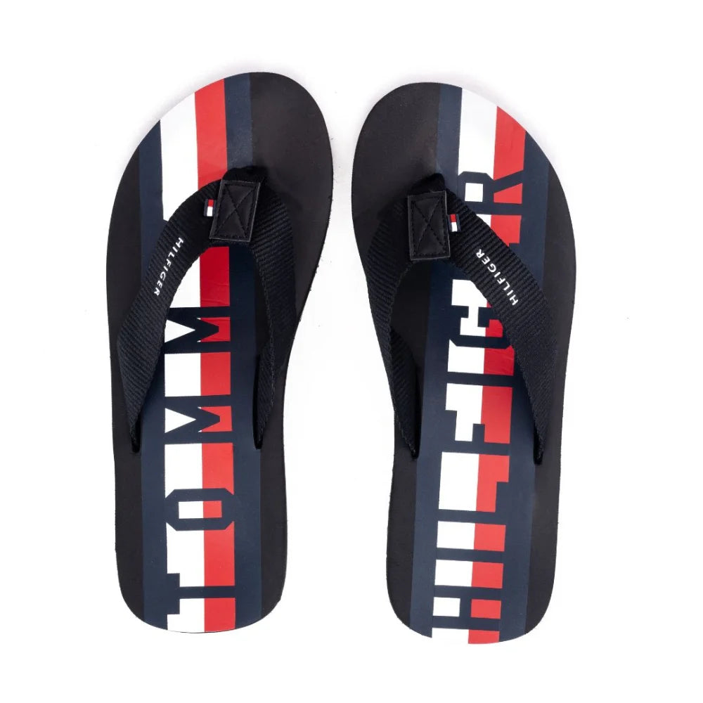 Tommy Hilfiger Flag Logo Flip Flop Men - NVYRED - Shoes