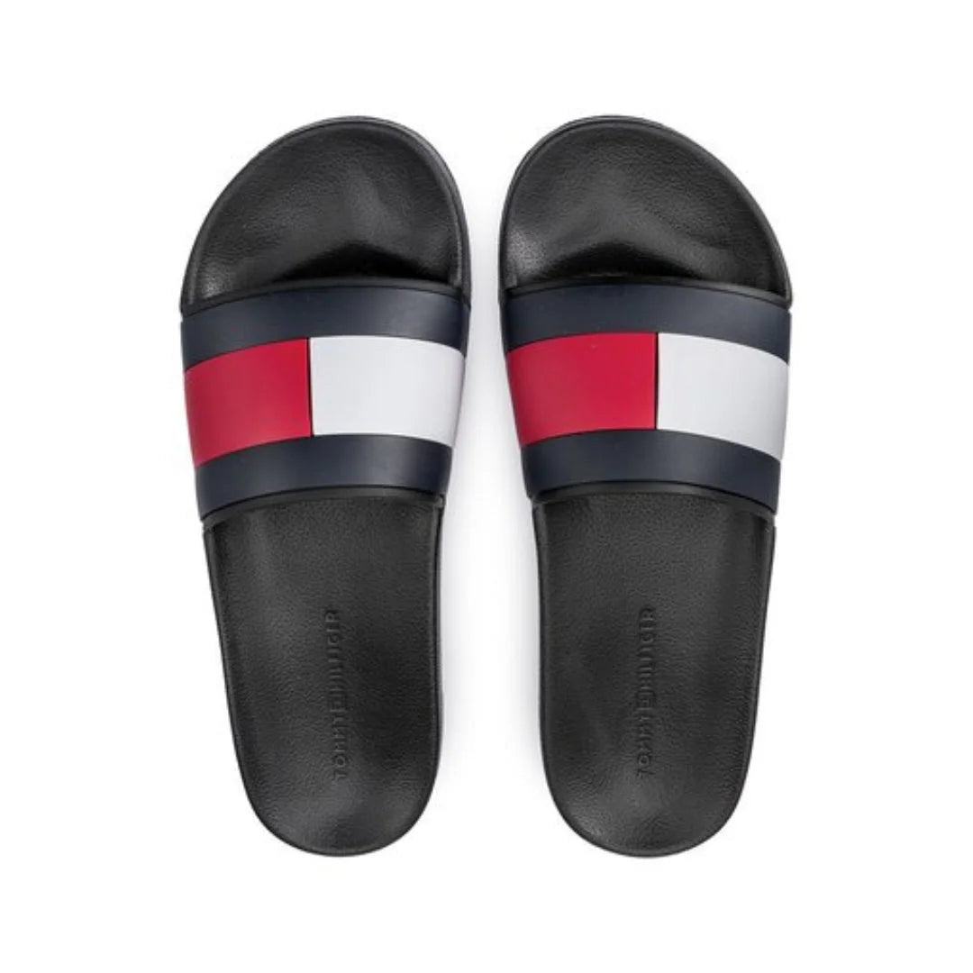 Tommy Hilfiger FLAG Pool Slides - BLK - Black / 39