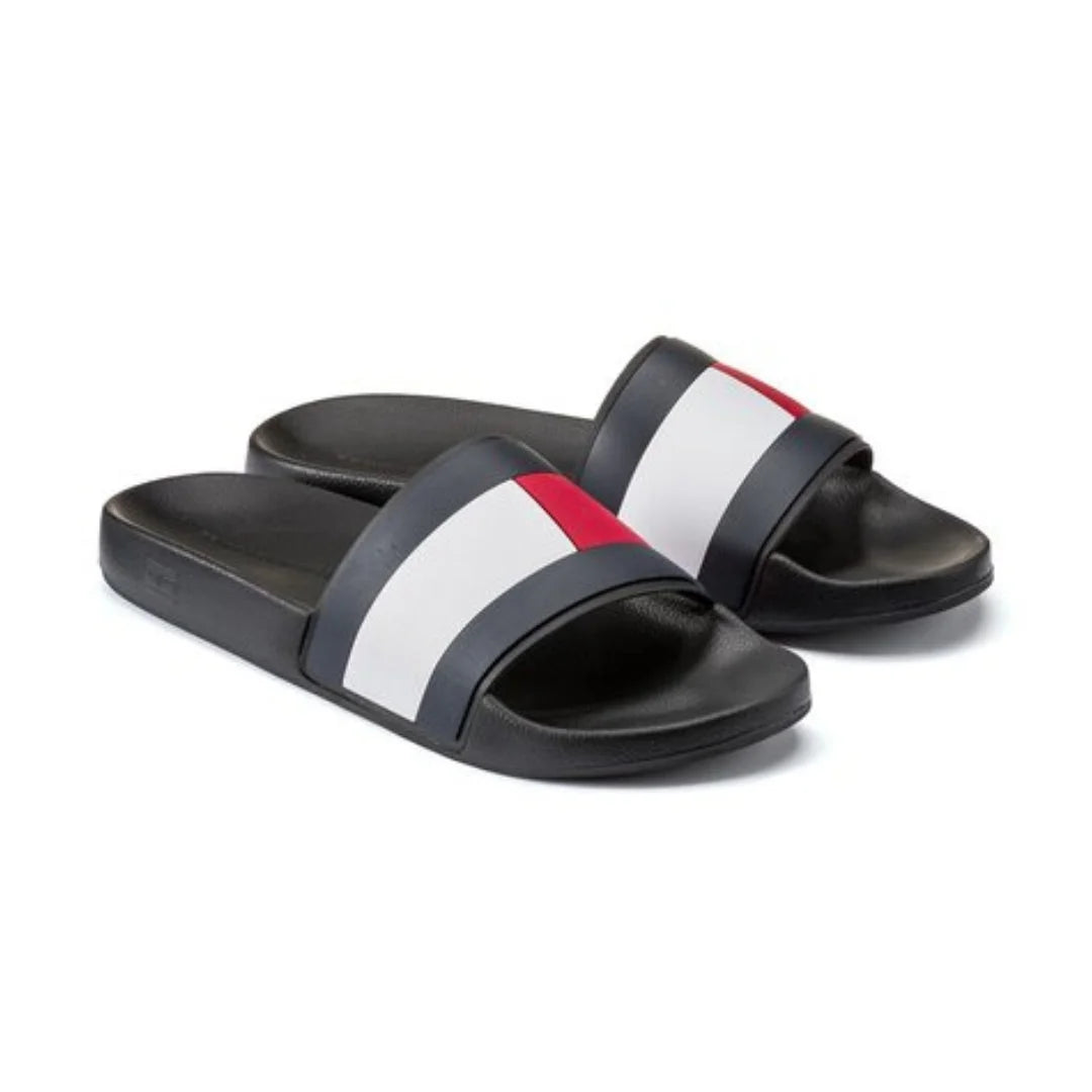 Tommy Hilfiger FLAG Pool Slides - BLK