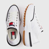 Tommy Hilfiger Flatform Cleat Leather Trainers Women - WHT - Shoes