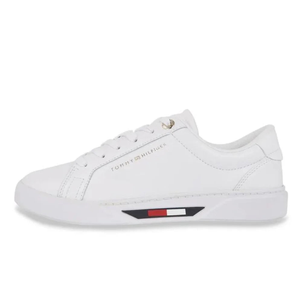 Tommy Hilfiger Global Stripes Court Sneakers Women FW0FW07559-WHT