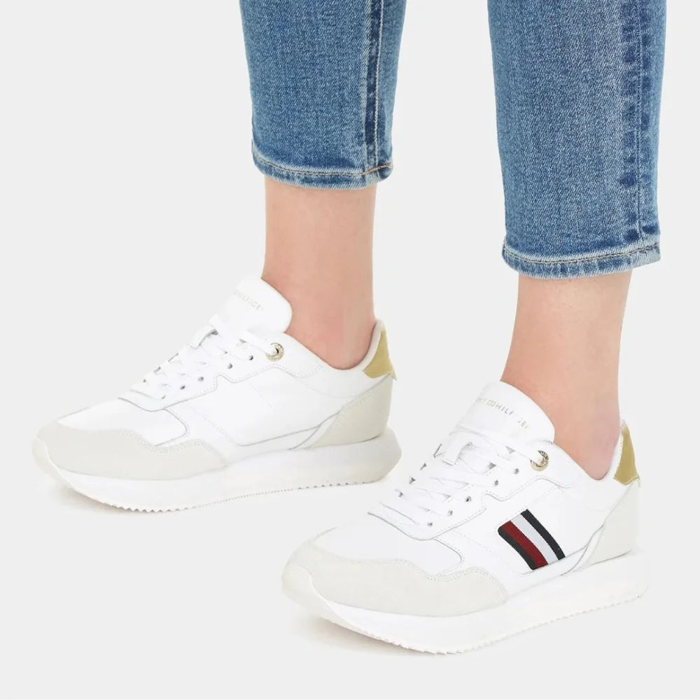 Tommy Hilfiger Global Stripes Lifestyle Runner Women FW0FW07584 - WHT - Shoes