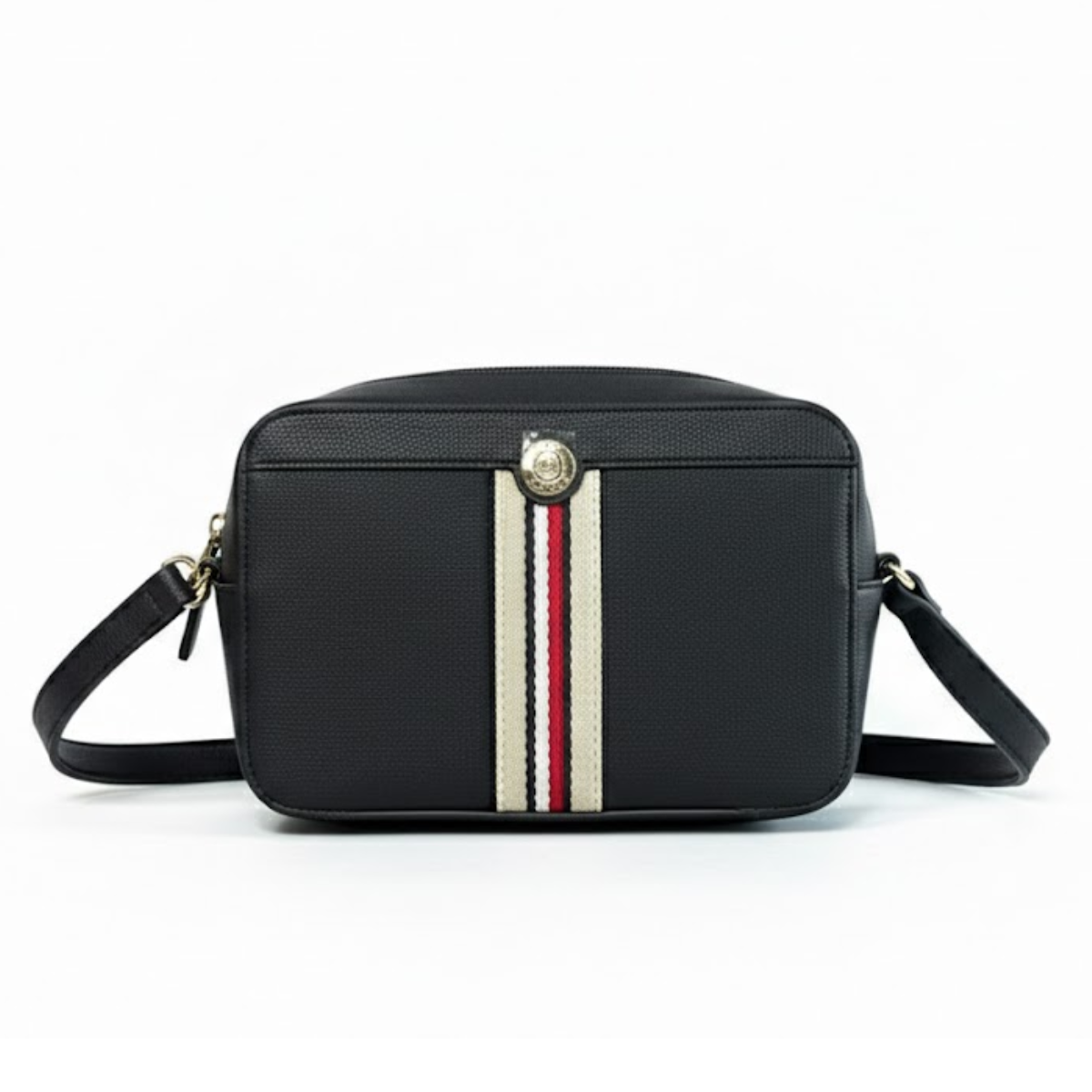 Tommy Hilfiger Gold Stripes in the Center Crossbody Bag - NVY - Navy