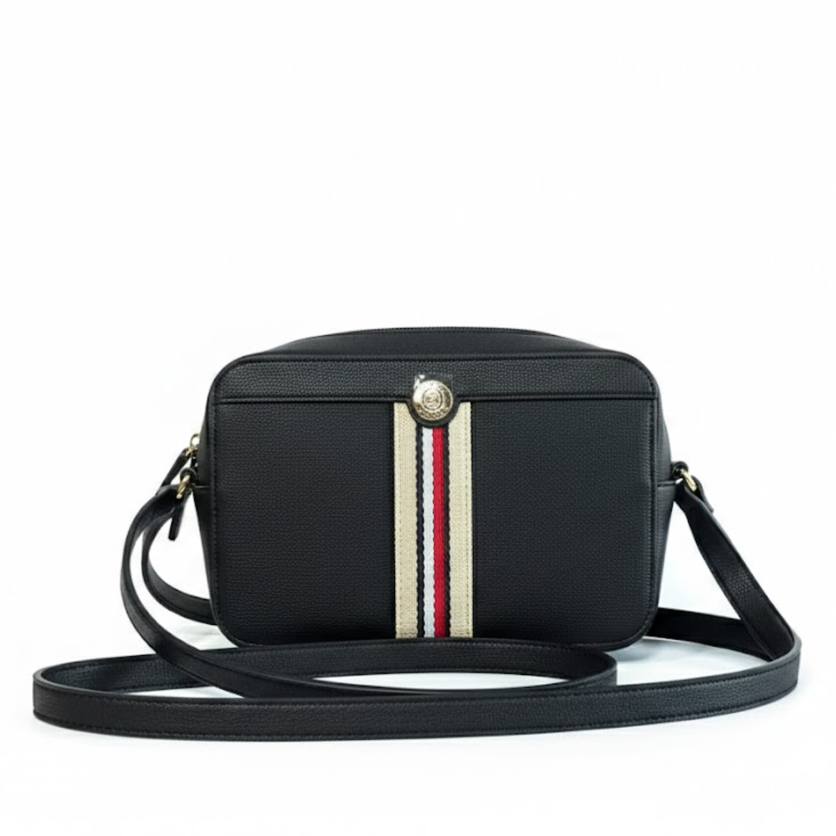 Tommy Hilfiger Gold Stripes in the Center Crossbody Bag - NVY - Navy