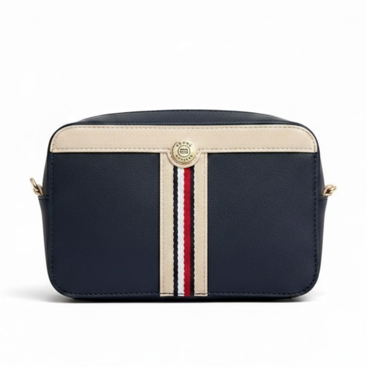 Tommy Hilfiger Gold Stripes in the Center Crossbody Bag - NVYBEG - Navy-Beige
