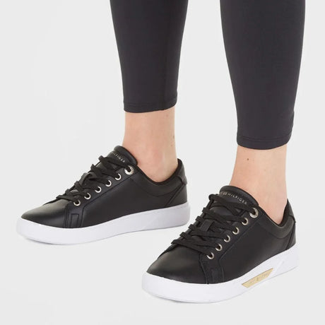 Tommy Hilfiger Golden Hw Court Sneaker Women FW0FW07560-BLK