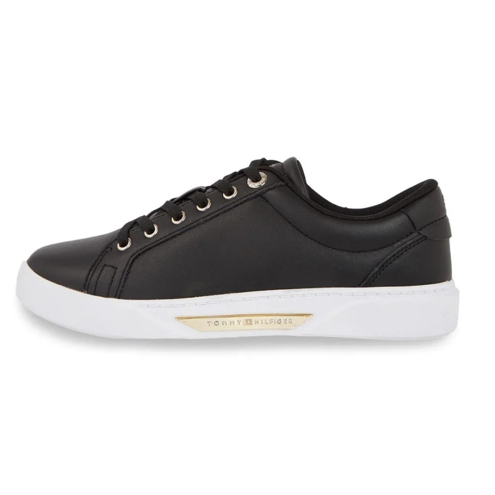 Tommy Hilfiger Golden Hw Court Sneaker Women FW0FW07560-BLK