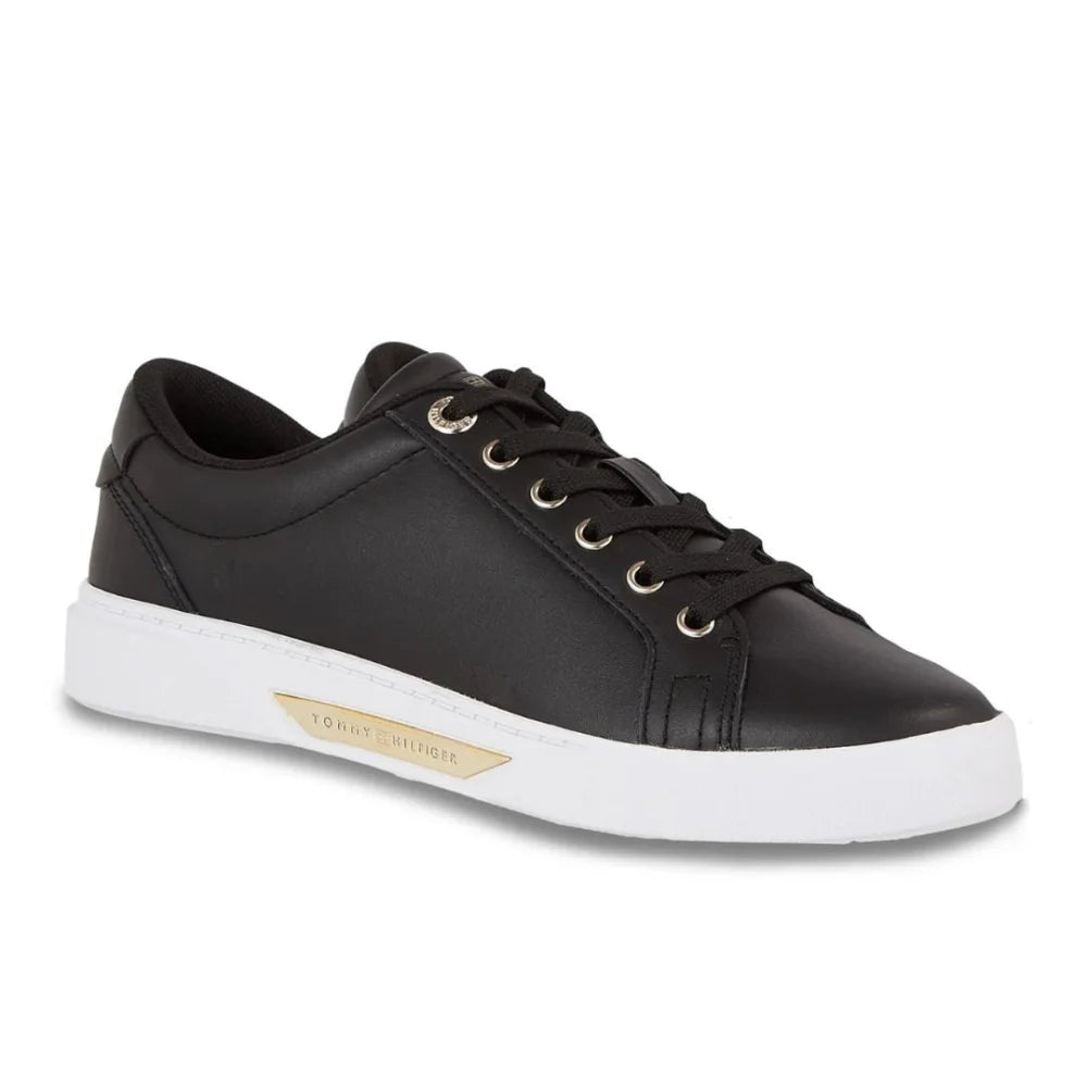 Tommy Hilfiger Golden Hw Court Sneaker Women FW0FW07560-BLK