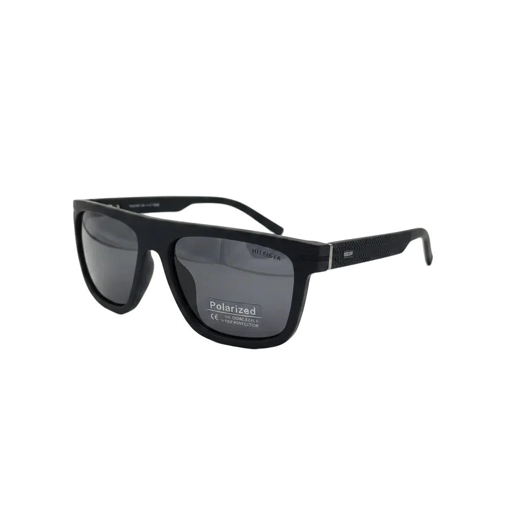 Tommy Hilfiger Gunner Rectangula Frame Sunglasses Unisex - BLK - BLACK