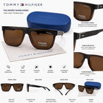 Tommy Hilfiger Gunner Rectangula Frame Sunglasses Unisex - BRN - Brown