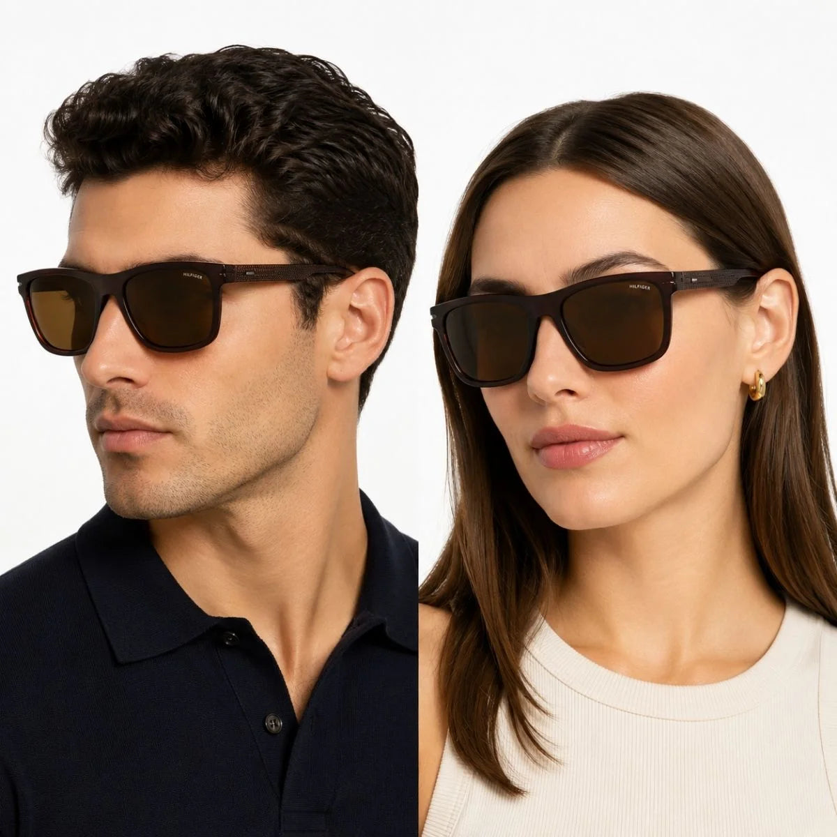 Tommy Hilfiger Gunner Rectangula Frame Sunglasses Unisex - BRN - Brown