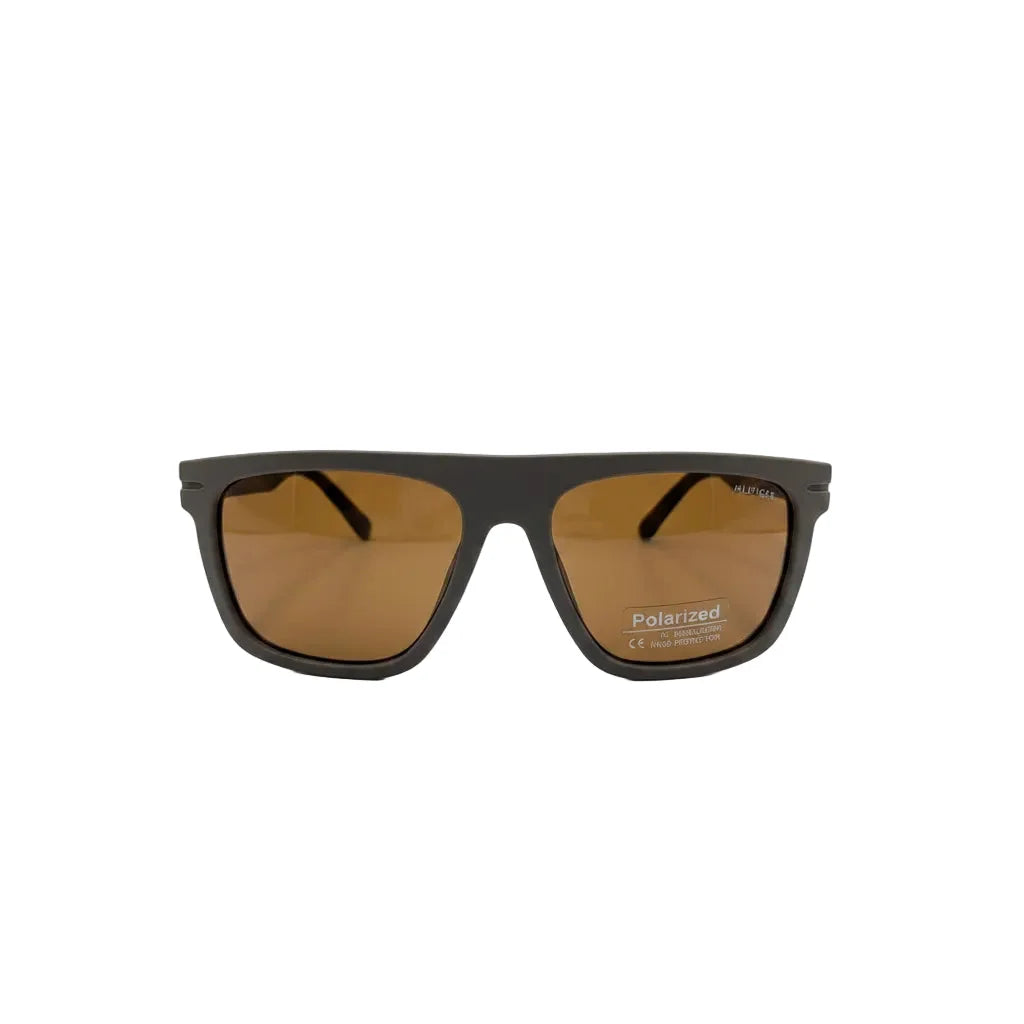 Tommy Hilfiger Gunner Rectangula Frame Sunglasses Unisex - BRN - BROWN