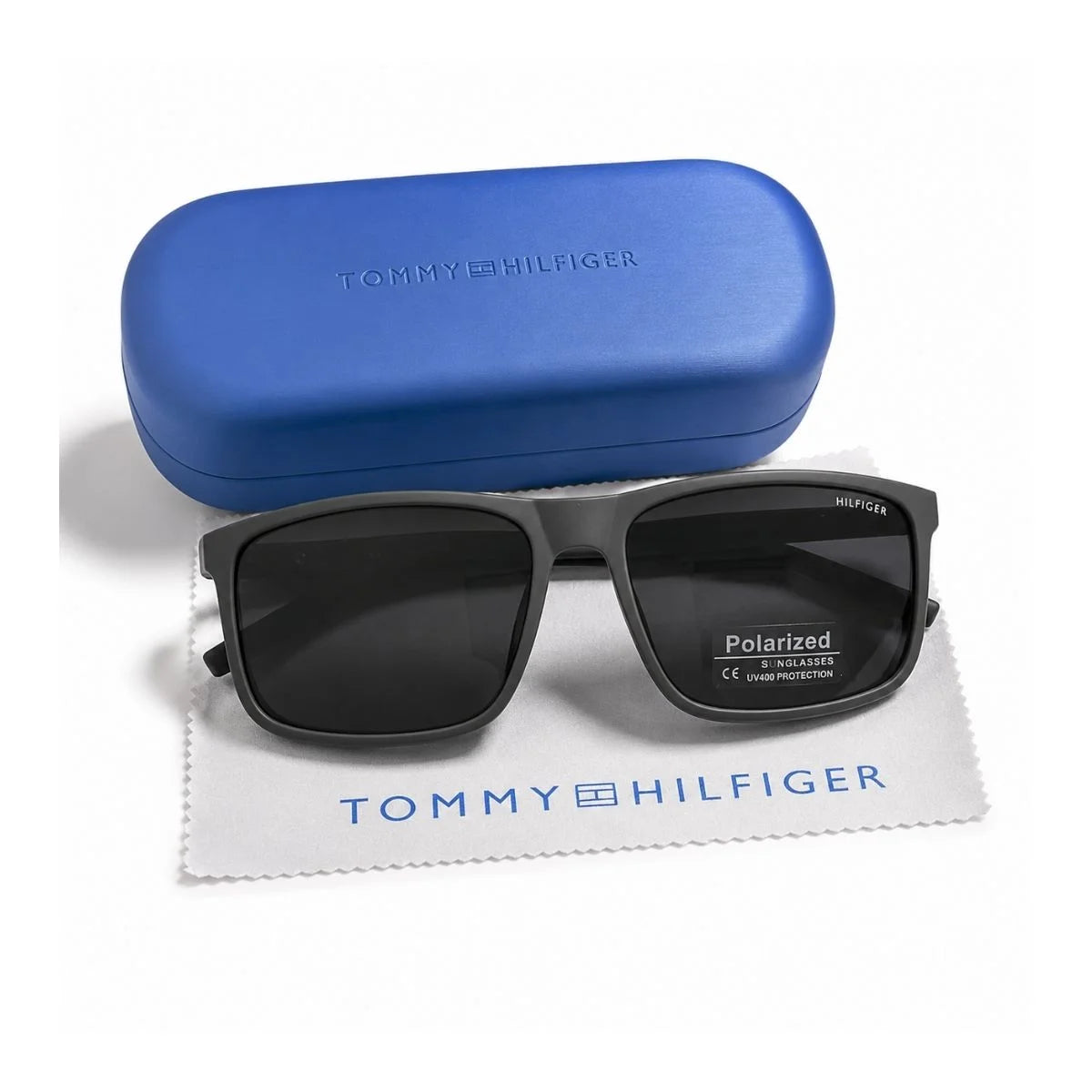 Tommy Hilfiger Gunner Rectangula Frame Sunglasses Unisex - GRY - Gray