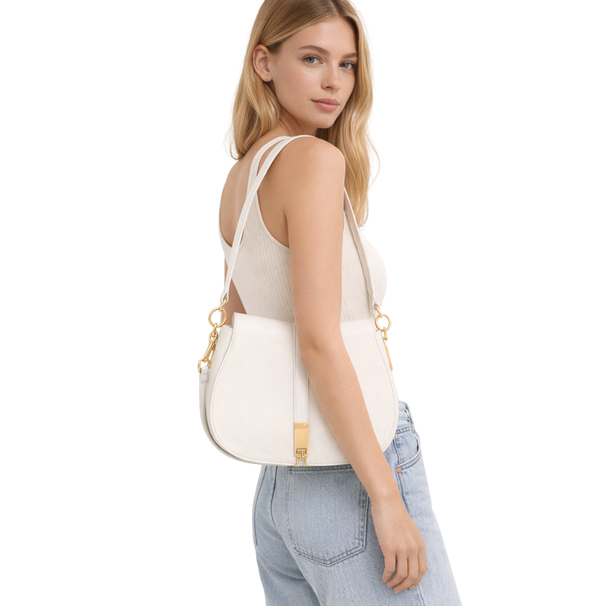 Tommy Hilfiger Heritage Chain Strap Crossbody Women - WHT - White