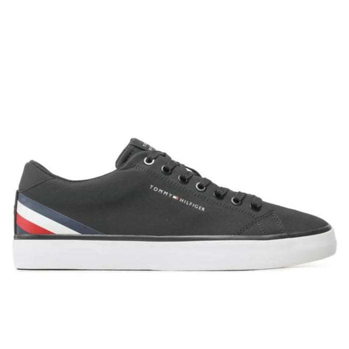 Tommy Hilfiger Hi Vulc Core Low Stripes Sneaker - BLK - 40 / Black - Shoes