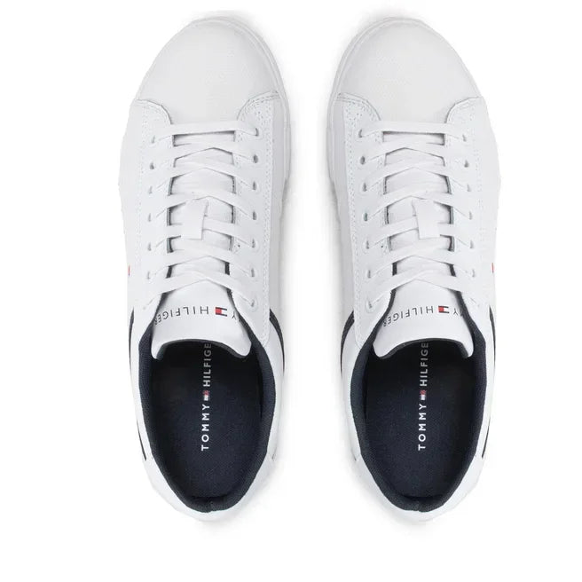 Tommy Hilfiger Iconic Leather Vulc Punched Men FM0FM04166-WHT