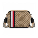 Tommy Hilfiger Iconic Monogram Camera Crossbody Bag - BEGNVY - Beige-Navy