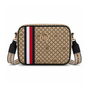 Tommy Hilfiger Iconic Monogram Camera Crossbody Bag - BEGNVY - Beige-Navy